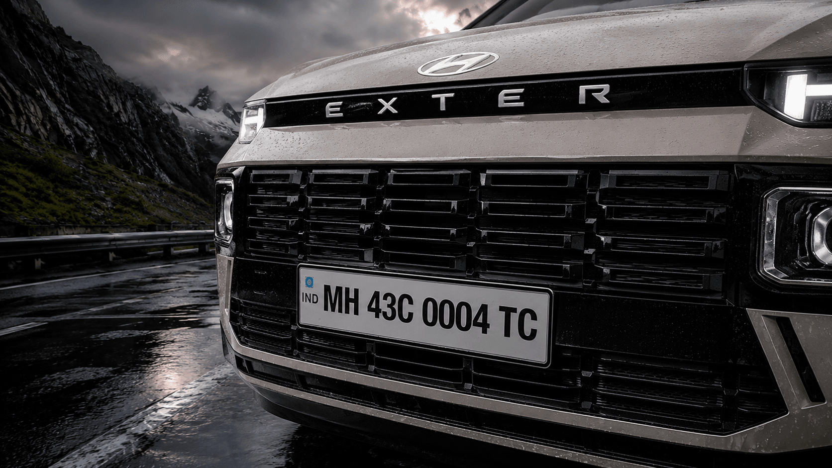 Black radiator grille