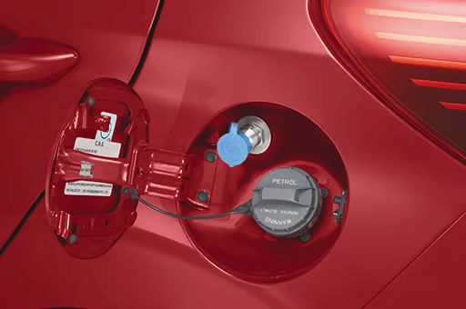 Convenient CNG filling with fast refuelling nozzle (near petrol filling area)