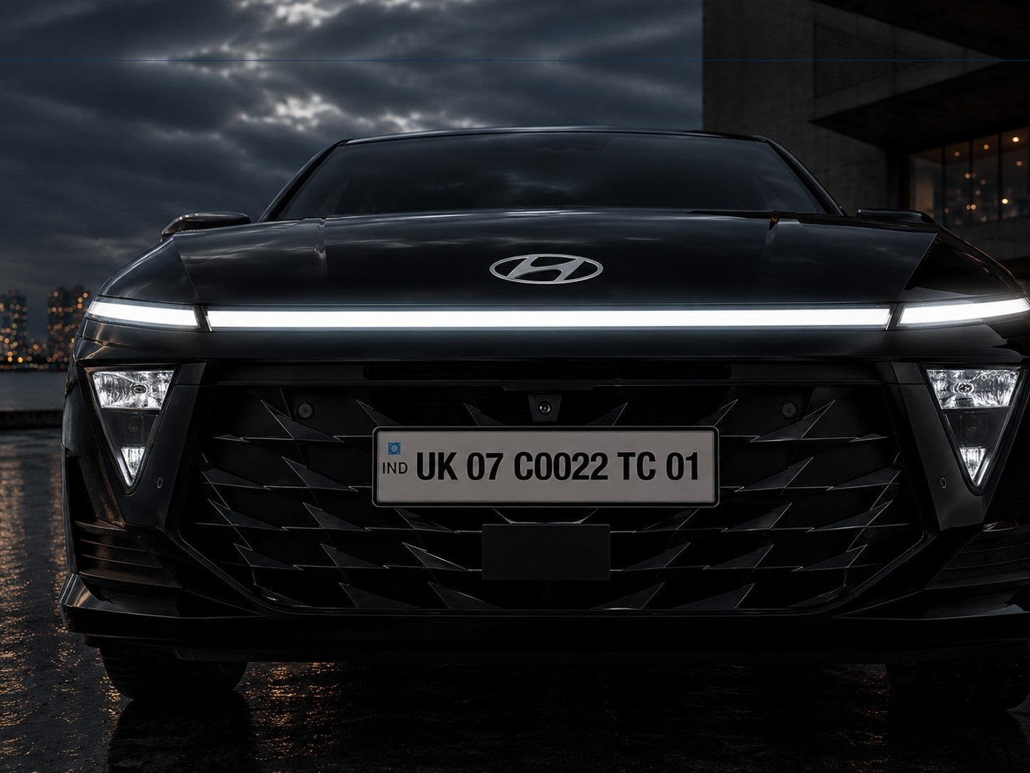 Black chrome radiator grille