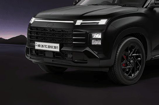 Black painted radiator grille