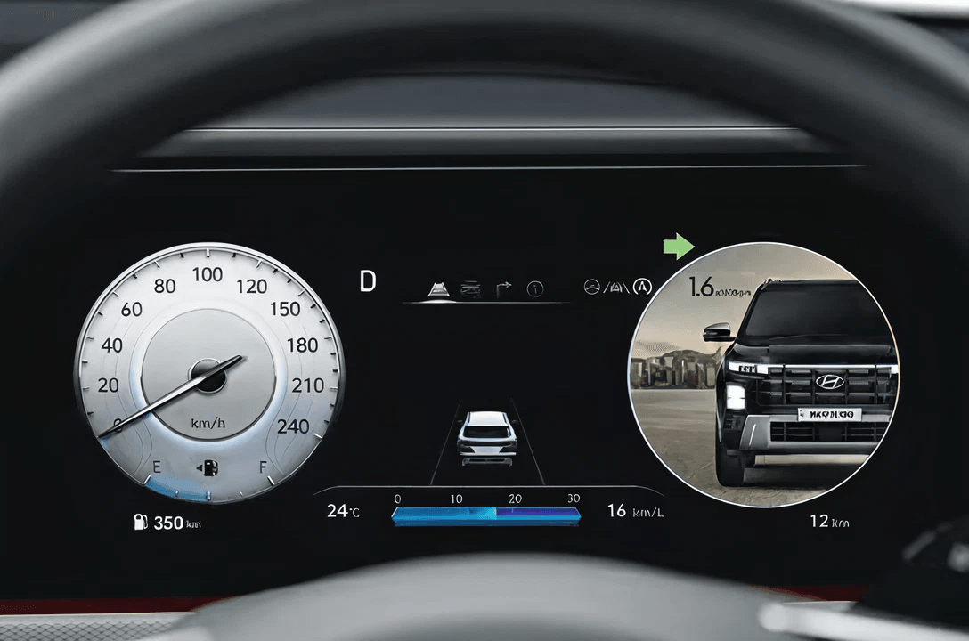 26.03 cm (10.25”) Multi display digital cluster