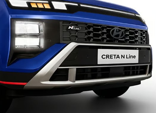 Quad beam LED headlamps with horizon LED positioning lamp & DRLs | Sporty black radiator grille