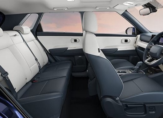 Spacious cabin - Ample head room, shoulder room and knee room