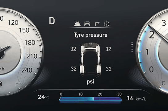 Tyre pressure monitoring system (TPMS) Highline